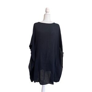 Andie Swim Black Magdalena Kaftan Coverup Womens Size S/M Cotton Gauze